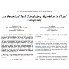 ترجمه مقاله الگوریتم زمانبندی وظیفه در محاسبات ابری